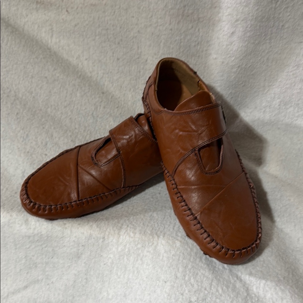 Men's Brown Leather Loafers - hand/made from Virgin Islands
